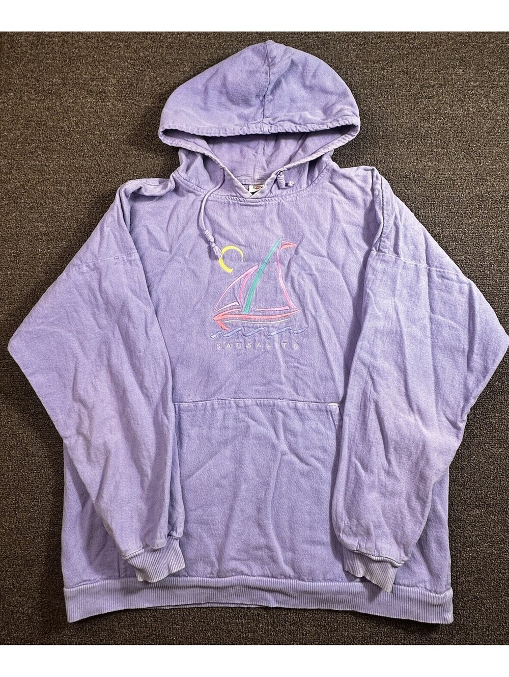 Vintage Crazy Shirts Faded Sausalito Mens XL Purple Pullover